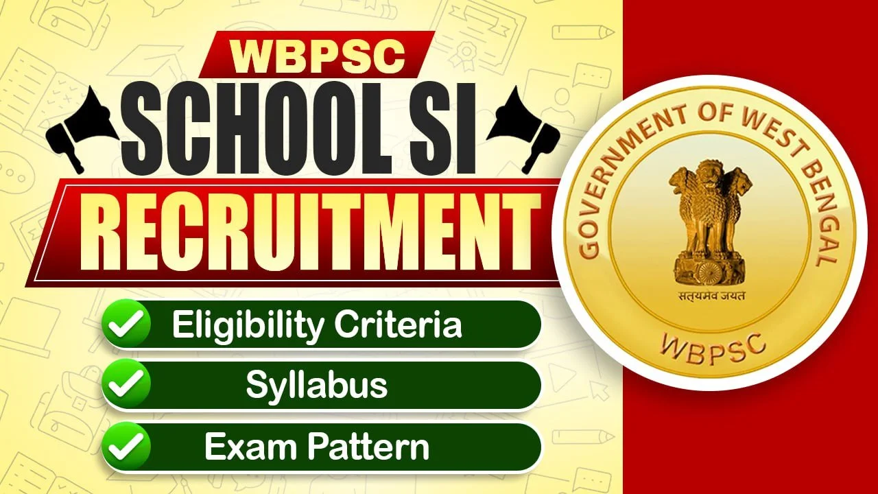 WBPSC School SI 2026 Recruitment Details: Don’t Miss Out the New Informations about Syllabus and Exam Pattern!