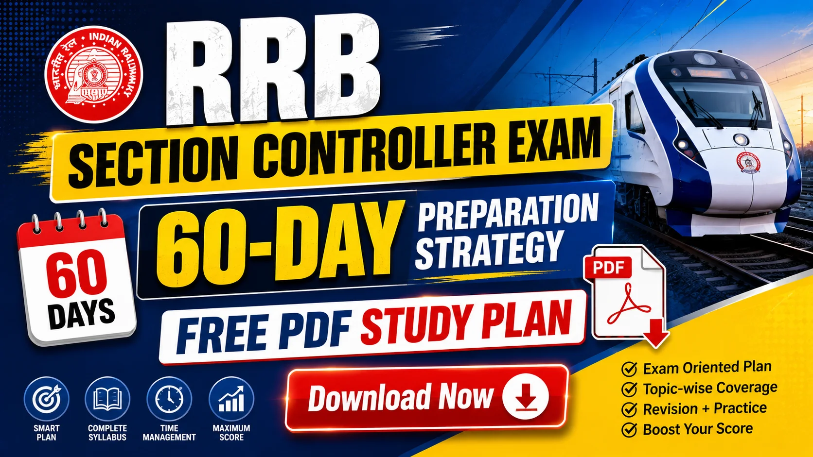 RRB Section Controller পরীক্ষার প্রস্তুতি টিপস: ৬০ দিনের প্রস্তুতি কৌশল (২০২৬)